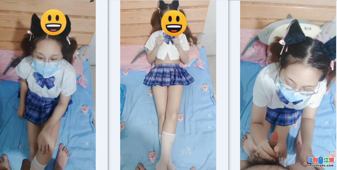 JK制服小萝莉、啥都会玩，甜美五官，白皙小长腿，温润的口活[1V105M度盘]
