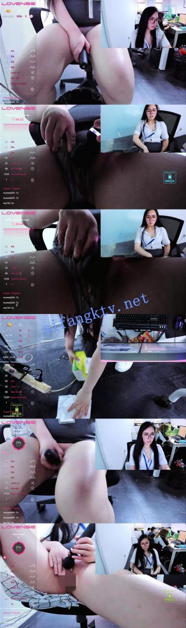 IT美女职员~ 汐汐 背着一屋子同事 办公桌下偷摸自慰喷水~ 图 05
