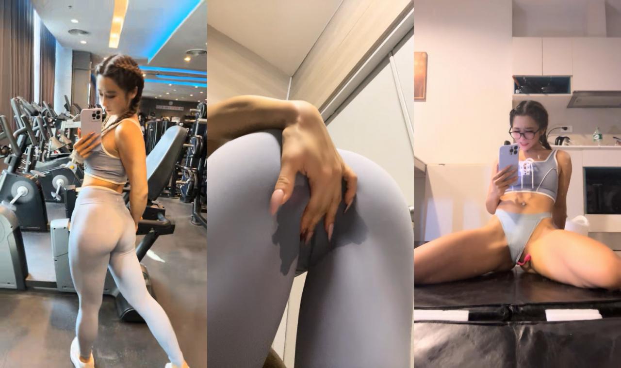 刺激~健身女郎 蜜桃臀爱喷水 健身房隔裤喷~被老外干爆了 图 06