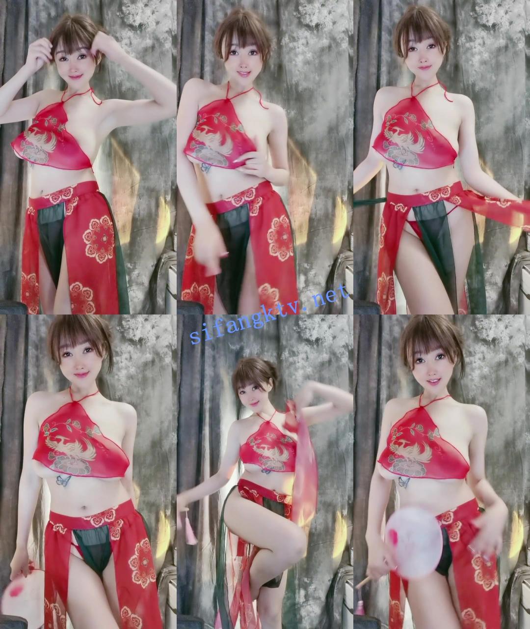 舞蹈系G乳女神 烟雨蒙蒙 一字马绝美扇子舞 大奶抖飞起 图 06