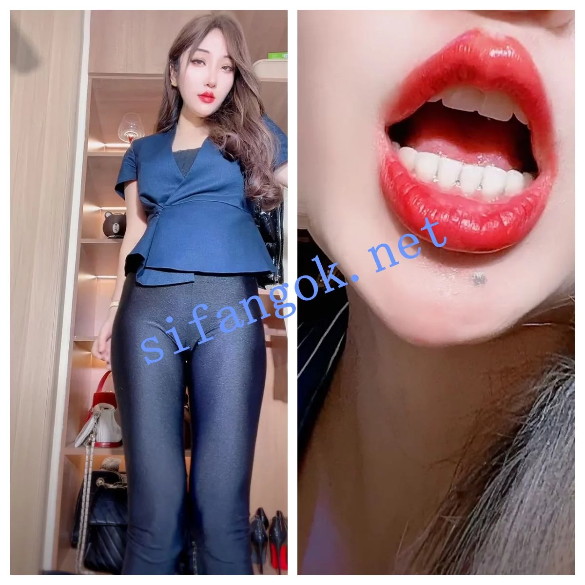 快手 金小美 半透紧身裤 红唇舌技 技术真棒 图 05