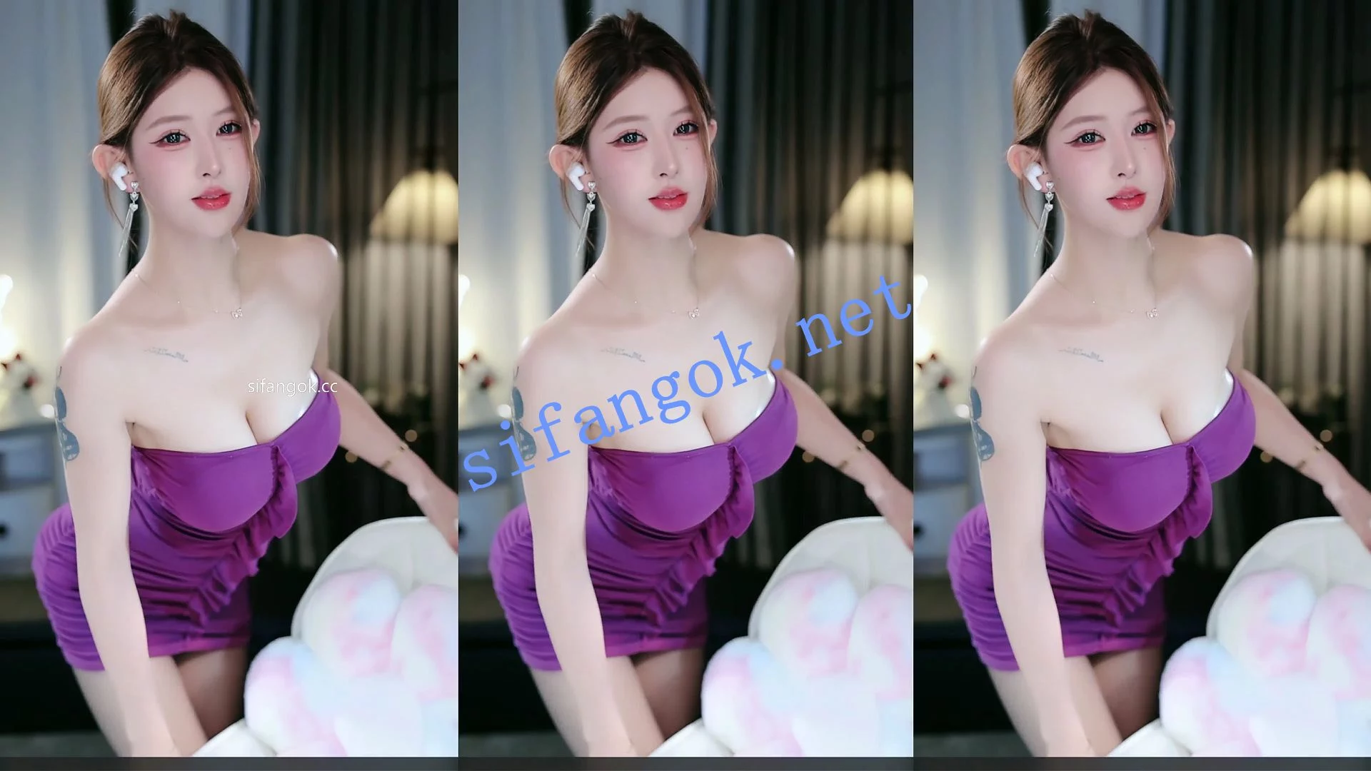 VV星球 希希子 豪乳主播最新骚舞合集12V,漏乳贴漏底 图 02